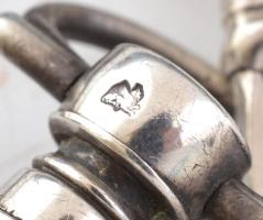 Ezüst (Ag) tokos Brousse A la Ferté Bernard, láncos / spindlis zsebóra, tok jelzett: párizsi jel. Sz...