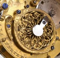 Ezüst (Ag) tokos Brousse A la Ferté Bernard, láncos / spindlis zsebóra, tok jelzett: párizsi jel. Sz...