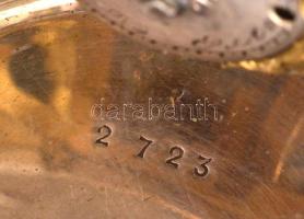 Ezüst (Ag) tokos Brousse A la Ferté Bernard, láncos / spindlis zsebóra, tok jelzett: párizsi jel. Sz...