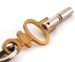 Ezüst (Ag) tokos Brousse A la Ferté Bernard, láncos / spindlis zsebóra, tok jelzett: párizsi jel. Sz...