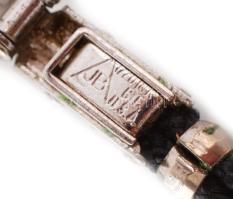 Arany (Au) fehérarany tokos Longines karóra, mechanikus szerkezettel, működik, brillekkel ékítve, je...