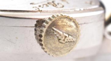 Arany (Au) fehérarany tokos Longines karóra, mechanikus szerkezettel, működik, brillekkel ékítve, je...