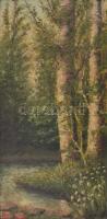 Hieborg jelzéssel: Erdő. Olaj, vászon, keretben, 40x20 cm