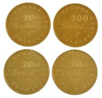 2001. 200Ft Cu-Zn (4xklf) az "Ifjúsági Irodalom" sorozat különböző emlékkiadásai: "To...