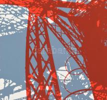 Hervé, Rodolf (1957-2000): Eiffel-torony. Szitanyomat, papír, jelzett, számozott (8/40), 30,5x20 cm