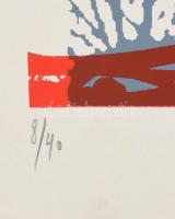 Hervé, Rodolf (1957-2000): Eiffel-torony. Szitanyomat, papír, jelzett, számozott (8/40), 30,5x20 cm