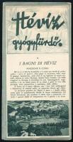 cca 1930 Keszthely, Hévíz gyógyfürdő, képekkel illusztrált prospektus