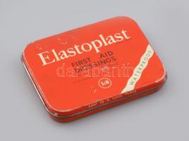 1950 körül, Elastoplast fém dobozka, kopásokkal, 8x10cm
