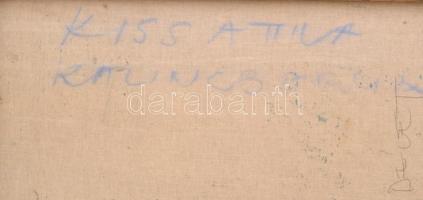 Kiss Attila (1941-): Virágcsendélet III. Olaj, vászon. Jelezve jobbra lent, hátoldalán autográf feli...