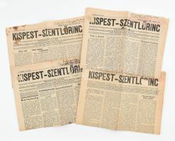 1922 Kispest-Szentlőrinc újság 4 db száma