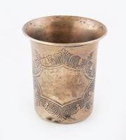 Ezüst (Ag) vodkás pohár. Jelzett. 23,5 g 6 cm, kis horpadással