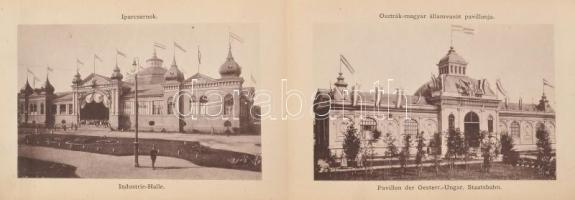 1891 A Temesvári Kiállítás, Kossák J. temesvári fényképész eredeti felvételei után, leporelló, 12 ké...