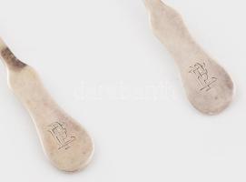 Ezüst (Ag) evőeszköz készlet 3x6 db. 474 g Dianás jellel, mesterjeggyel