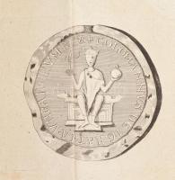 cca 1840 Könyves Kálmán oklevelének rézmetszetű facsimiléje József Nádor tiszteletére. Készítettet H...