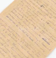 Hungária Consum-Keksz címke, hajtott, hátoldalán ceruzás ráírással