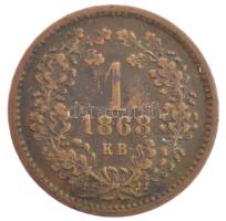 1868KB 1kr Cu Angyalos címer T:2 Hungary 1868KB 1 Kreuzer Cu Coat of Arms with Angels C:XF Adamo M4.1