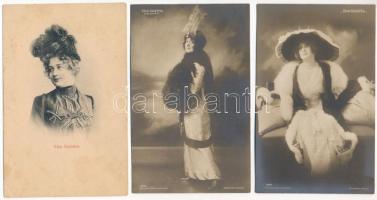 Elsa Galafrés - 3 db régi képeslap / 3 pre-1945 postcards