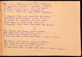 1945 Kőszeg, 4 db kézzel írt verses füzet