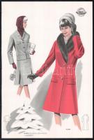 cca 1950 3 db Wemo Modes Internationales vintage divatkép, ofszet nyomat, papír, egyiken apró foltokkal 32x21,5 cm