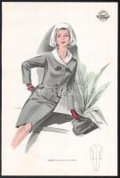 cca 1950 3 db Wemo Modes Internationales vintage divatkép, ofszet nyomat, papír, egyiken apró foltok...