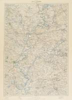 cca 1910 Szolnok környékének katonai térképe 64x46 cm