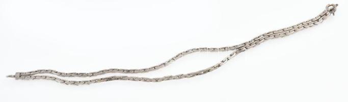 Ezüst (Ag) duplasoros karkötő, 9,6 g, h: 19,5 cm
