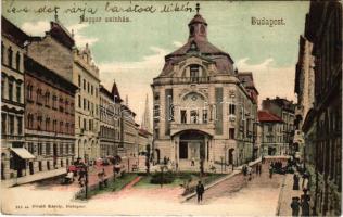 1908 Budapest VII. Izabella utca és Magyar színház, vendéglő. Divald Károly 211.