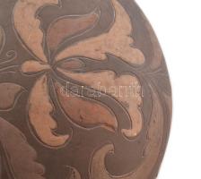 Badár Balázs, ifj. (1896-1972) Váza. Festett kerámia, Jelzett,hibátlan. m: 30,5 cm