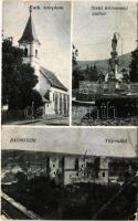 1942 Diósgyőr (Miskolc), Katolikus templom, várrom, Szentháromság szobor (EB)