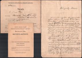 cca 1910-1943 14 db vegyes okmány tétel: bizonyítványok (Kisszállási Uradalom Rt.; X. ker zeneconcer...