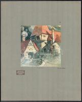 cca 1910 5 db francia art nouveau és szecessziós épületekről, villákról készült színes ofszet nyomat...