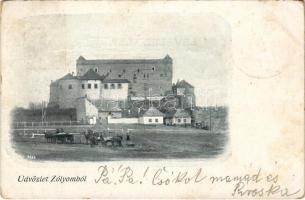 1901 Zólyom, Zvolen; vár / Zvolensky zámok / castle (kopott sarkak / worn corners)