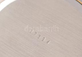 Zédon kronográfos, stopperes kézi felhúzós karóra, fekete számlappal, aranyozott indexekkel és tokka...