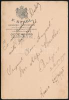 cca 1895 Bohóc portréja, keményhátú fotó Stagl soproni műterméből, hátoldalán korabeli datált ajándé...