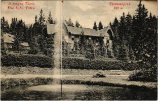1909 Tátraszéplak, Tatranska Polianka, Westerheim (Magas-Tátra, Vysoké Tatry); szökőkút. Divald Károly 1854-1908. / fountain (EK)