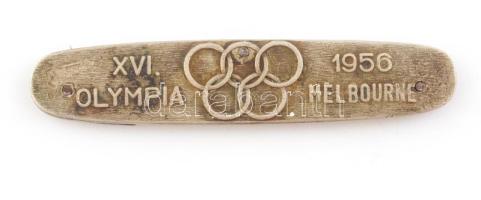 1956 XVI. Olympia Melbourne feliratú bicska háza, penge hiányzik, h: 9 cm