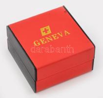 Geneva replika női és férfi karóra, kis kopásnyomokkal, tokban, elemcserére szorul