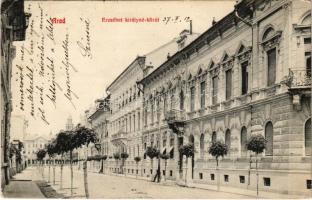 1912 Arad, Erzsébet királyné körút / street view (EK)