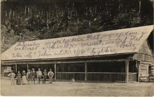 1916 Retyezát, Retezat; Guraapilori élelmiszer raktár. Adler Oszkár fényképész (Hátszeg) / food warehouse at Gura Apelor lake (EK)