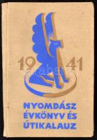 Nyomdász évkönyv és utikalauz. Kiadja a Magyarországi könyvnyomdai munkások egyesülete. Halász Alfréd (szerk).  Bp., 1941. Nyomatott a könyvnyomtatás feltalálásának ötszázadik évében. Gazdagon illusztrált, fekete-fehér és részben színes illusztrációkkal. Kiadói aranyozott egészvászon kötésben. Jó állapotban.