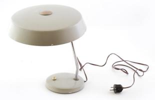 Retró fém asztali lámpa, 1960-as évek, kisebb kopásnyomokkal, működik, m: 35 cm, d: 32 cm