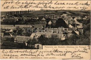 1903 Bad Deutsch-Altenburg, Panorama bis Petronell (Rb)
