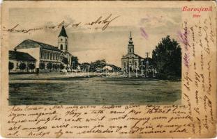 Borosjenő, Borosineu, Ineu; Fő tér, templom, piac / main square, church, market (EM)