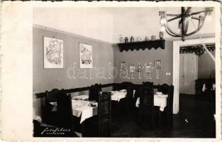1941 Kolozsvár, Cluj; Bagolyvár vendéglő, étterem belső. Rózsa utca 5A. / restaurant, interior (EK)