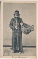 1911 Üdvözlet Máramarosból! zsidó pipás, Judaika. Berger Miksa utóda kiadása / Greetings from Maramures! Jewish man smoking a pipe, Judaica