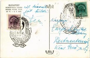 1940 Budapest XIV. Nemzetközi Vásár, Csárda, Orion és gáz pavilonok, "Árvíz 1940 segítsetek&quo...