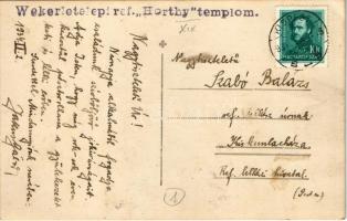 1934 Budapest XIX. Kispest, Wekerletelepi református Horthy templom. photo (EK)