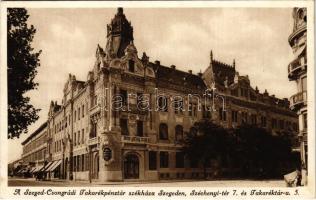 1930 Szeged, Szeged-Csongrádi Takarékpénztár székháza. Széchenyi tér 7. és Takarék utca 5. (Rb)