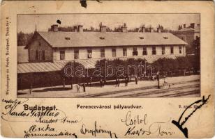 1901 Budapest IX. Ferencvárosi pályaudvar, vasútállomás. Weinberger és Fejér kiadása (fa)