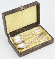 6 db Ezüst (Ag) teáskanál, jelzett, h: 15 cm, nettó: 141 g